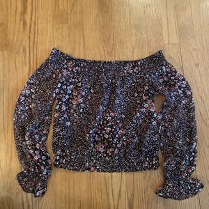 A&F off the shoulder chiffon blouse